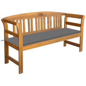 Garden bench with cushion solid acacia wood 157 cm by vidaXL, garden benches - Ref: Foro24-3064267, Price: 187,99 €, Discount: %