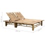 Sun lounger with cushions for 2 people bamboo by vidaXL, Loungers - Ref: Foro24-3063954, Price: 330,21 €, Discount: %