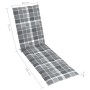 Garden lounger with footrest and cushion in solid acacia wood by vidaXL, Loungers - Ref: Foro24-3064028, Price: 139,37 €, Dis...