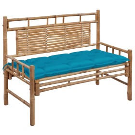 Garden bench with bamboo cushion 120 cm by vidaXL, garden benches - Ref: Foro24-3063895, Price: 125,49 €, Discount: %