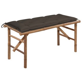 Folding garden bench with bamboo cushion 118 cm by vidaXL, garden benches - Ref: Foro24-3063872, Price: 75,99 €, Discount: %