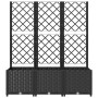 Planter with black PP trellis 120x40x136 cm by vidaXL, Pots and planters - Ref: Foro24-318273, Price: 103,16 €, Discount: %