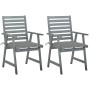 Garden dining chairs 2 pcs solid acacia wood with cushions by vidaXL, Garden chairs - Ref: Foro24-3064402, Price: 158,78 €, D...