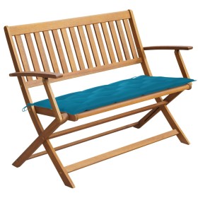 Garden bench with cushion solid acacia wood 120 cm by vidaXL, garden benches - Ref: Foro24-3064258, Price: 132,75 €, Discount: %