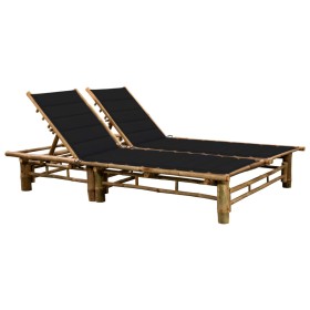 Bamboo lounger with cushions for 2 people by vidaXL, Loungers - Ref: Foro24-3063952, Price: 317,99 €, Discount: %