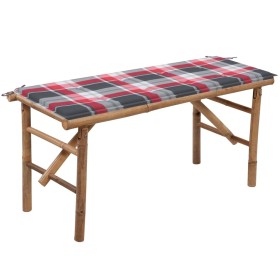 Folding garden bench with bamboo cushion 118 cm by vidaXL, garden benches - Ref: Foro24-3063862, Price: 73,99 €, Discount: %