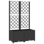 Planter with black PP trellis 80x40x136 cm by vidaXL, Pots and planters - Ref: Foro24-318271, Price: 75,99 €, Discount: %