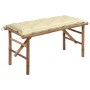 Folding garden bench with bamboo cushion 118 cm by vidaXL, garden benches - Ref: Foro24-3063866, Price: 79,56 €, Discount: %