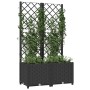 Planter with black PP trellis 80x40x136 cm by vidaXL, Pots and planters - Ref: Foro24-318271, Price: 75,99 €, Discount: %