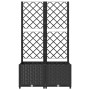 Planter with black PP trellis 80x40x136 cm by vidaXL, Pots and planters - Ref: Foro24-318271, Price: 75,99 €, Discount: %