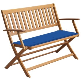 Solid acacia wood garden bench with cushion 120 cm by vidaXL, garden benches - Ref: Foro24-3064249, Price: 131,99 €, Discount: %