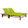 Sun lounger with cushions for 2 people bamboo by vidaXL, Loungers - Ref: Foro24-3063956, Price: 330,21 €, Discount: %