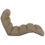 Cappuccino synthetic leather folding floor lounger
