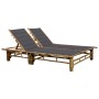 Bamboo lounger with cushions for 2 people by vidaXL, Loungers - Ref: Foro24-3063945, Price: 330,21 €, Discount: %