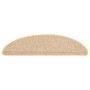 Alfombrilla autoadhesiva escalera sisal 15 uds beige 56x17x3 cm de vidaXL, Alfombrillas para escalones - Ref: Foro24-326868, ...