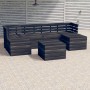 Garden furniture made of 7 pieces of solid dark gray pine wood pallets. by vidaXL, Garden sets - Ref: Foro24-3063755, Price: ...