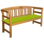 Solid acacia wood garden bench with cushion, 157 cm by vidaXL, garden benches - Ref: Foro24-3064277, Price: 176,97 €, Discoun...