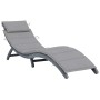 Lounger with solid gray acacia wood cushion by vidaXL, Loungers - Ref: Foro24-3064045, Price: 138,47 €, Discount: %