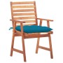 Garden dining chairs 2 units solid acacia wood and cushions by vidaXL, Garden chairs - Ref: Foro24-3064339, Price: 128,99 €, ...