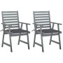 Dining garden chairs 2 units solid acacia wood with cushions by vidaXL, Garden chairs - Ref: Foro24-3064401, Price: 173,90 €,...