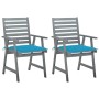 Garden dining chairs 2 pcs solid acacia wood with cushions by vidaXL, Garden chairs - Ref: Foro24-3064405, Price: 173,99 €, D...