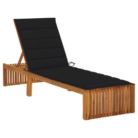 Lounger with solid acacia wood cushion by vidaXL, Loungers - Ref: Foro24-3064156, Price: 209,20 €, Discount: %