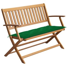 Garden bench with cushion solid acacia wood 120 cm by vidaXL, garden benches - Ref: Foro24-3064259, Price: 130,99 €, Discount: %