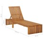 Tumbona con cojín madera maciza de acacia de vidaXL, Tumbonas - Ref: Foro24-3064150, Precio: 213,08 €, Descuento: %