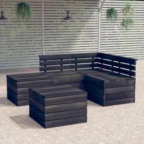 Garden furniture pallets 5 pcs solid dark gray pine wood by vidaXL, Garden sets - Ref: Foro24-3063740, Price: 261,99 €, Disco...