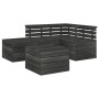 Garden furniture pallets 5 pcs solid dark gray pine wood by vidaXL, Garden sets - Ref: Foro24-3063740, Price: 273,31 €, Disco...