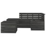 Garden furniture pallets 5 pcs solid dark gray pine wood by vidaXL, Garden sets - Ref: Foro24-3063740, Price: 273,31 €, Disco...