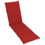 Garden lounge chair with footrest and solid acacia wood cushion. by vidaXL, Loungers - Ref: Foro24-3064020, Price: 143,37 €, ...