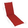 Garden lounge chair with footrest and solid acacia wood cushion. by vidaXL, Loungers - Ref: Foro24-3064020, Price: 143,37 €, ...