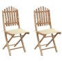 Folding garden chairs 2 units bamboo with cushions by vidaXL, Garden chairs - Ref: Foro24-3063989, Price: 112,40 €, Discount: %