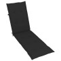 Garden lounger with footrest and cushion in solid acacia wood by vidaXL, Loungers - Ref: Foro24-3064021, Price: 140,34 €, Dis...