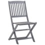 Folding garden chairs 4 pcs solid acacia wood and cushions by vidaXL, Garden chairs - Ref: Foro24-3064575, Price: 171,99 €, D...