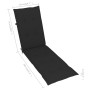 Garden lounger with footrest and cushion in solid acacia wood by vidaXL, Loungers - Ref: Foro24-3064021, Price: 140,34 €, Dis...