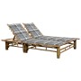 Bamboo lounger with cushions for 2 people by vidaXL, Loungers - Ref: Foro24-3063959, Price: 310,37 €, Discount: %