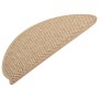 Selbstklebende Sisal-Stufenmatte 15 Stück Sand 65x21x4 cm von vidaXL, Treppenmatten - Ref: Foro24-326879, Preis: 108,99 €, Ra...