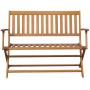 Garden bench with cushion solid acacia wood 120 cm by vidaXL, garden benches - Ref: Foro24-3064255, Price: 142,94 €, Discount: %