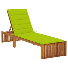 Lounger with solid acacia wood cushion by vidaXL, Loungers - Ref: Foro24-3064160, Price: 209,20 €, Discount: %