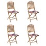 5-piece folding outdoor dining set with bamboo cushions by vidaXL, Garden sets - Ref: Foro24-3063973, Price: 285,99 €, Discou...