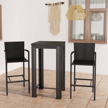 3 Stück synthetisches Rattan Armlehne schwarz Gartenbar Möbel von vidaXL, Gartensets - Ref: Foro24-3064805, Preis: 312,31 €, ...