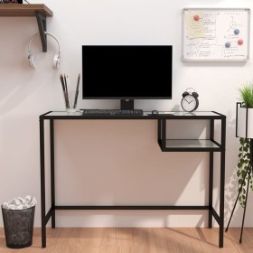 White marble glass computer desk 100x36x74 cm by vidaXL, Desks - Ref: Foro24-331624, Price: 68,46 €, Discount: %