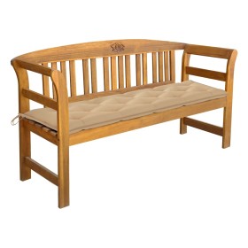 Garden bench with cushion solid acacia wood 157 cm by vidaXL, garden benches - Ref: Foro24-3064284, Price: 191,01 €, Discount: %