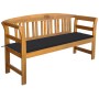 Garden bench with cushion solid acacia wood 157 cm by vidaXL, garden benches - Ref: Foro24-3064266, Price: 194,34 €, Discount: %