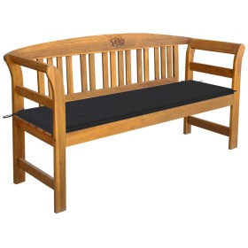 Garden bench with cushion solid acacia wood 157 cm by vidaXL, garden benches - Ref: Foro24-3064266, Price: 180,99 €, Discount: %