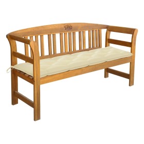 Garden bench with cushion solid acacia wood 157 cm by vidaXL, garden benches - Ref: Foro24-3064283, Price: 172,99 €, Discount: %