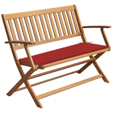 Garden bench with cushion solid acacia wood 120 cm by vidaXL, garden benches - Ref: Foro24-3064245, Price: 131,56 €, Discount: %