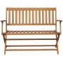 Garden bench with cushion solid acacia wood 120 cm by vidaXL, garden benches - Ref: Foro24-3064245, Price: 131,56 €, Discount: %